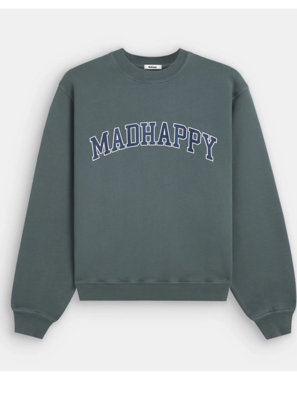 NWOT $139 MADHAPPY BISTRO CAMPUS FLEECE CREWNECK SZ MEDIUM